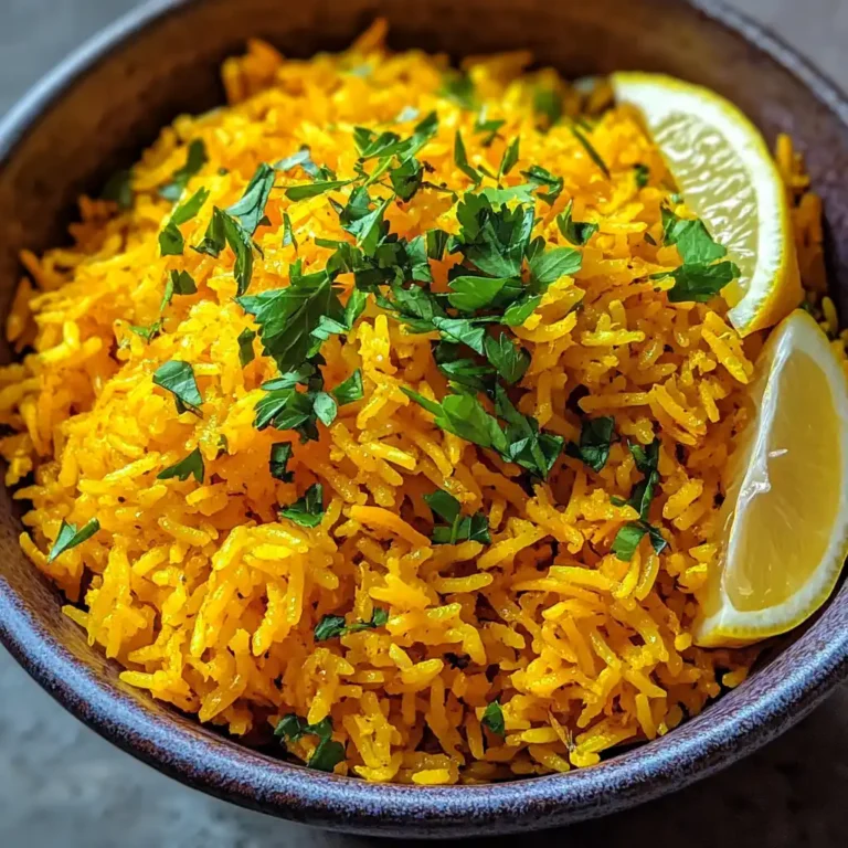 Turmeric rice with lemon and herbs