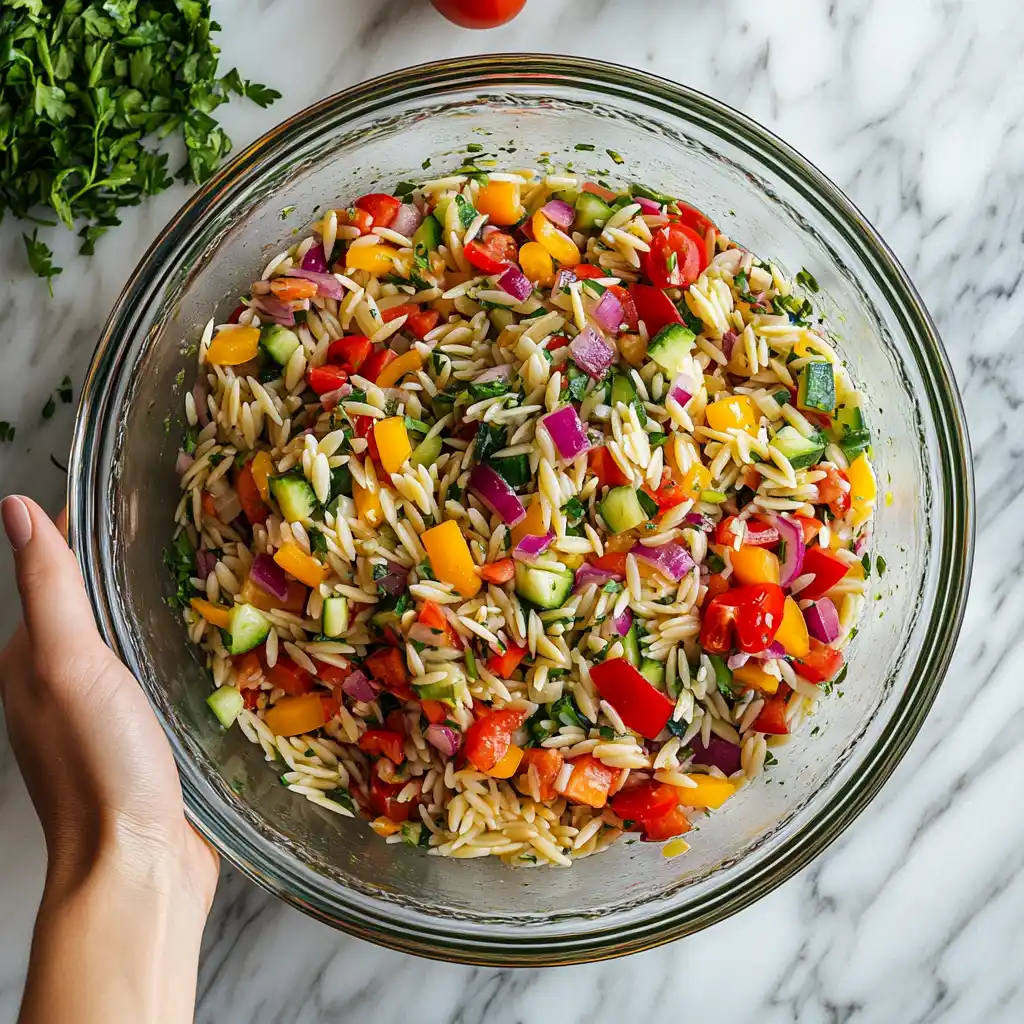 rainbow-orzo-salad-preparation