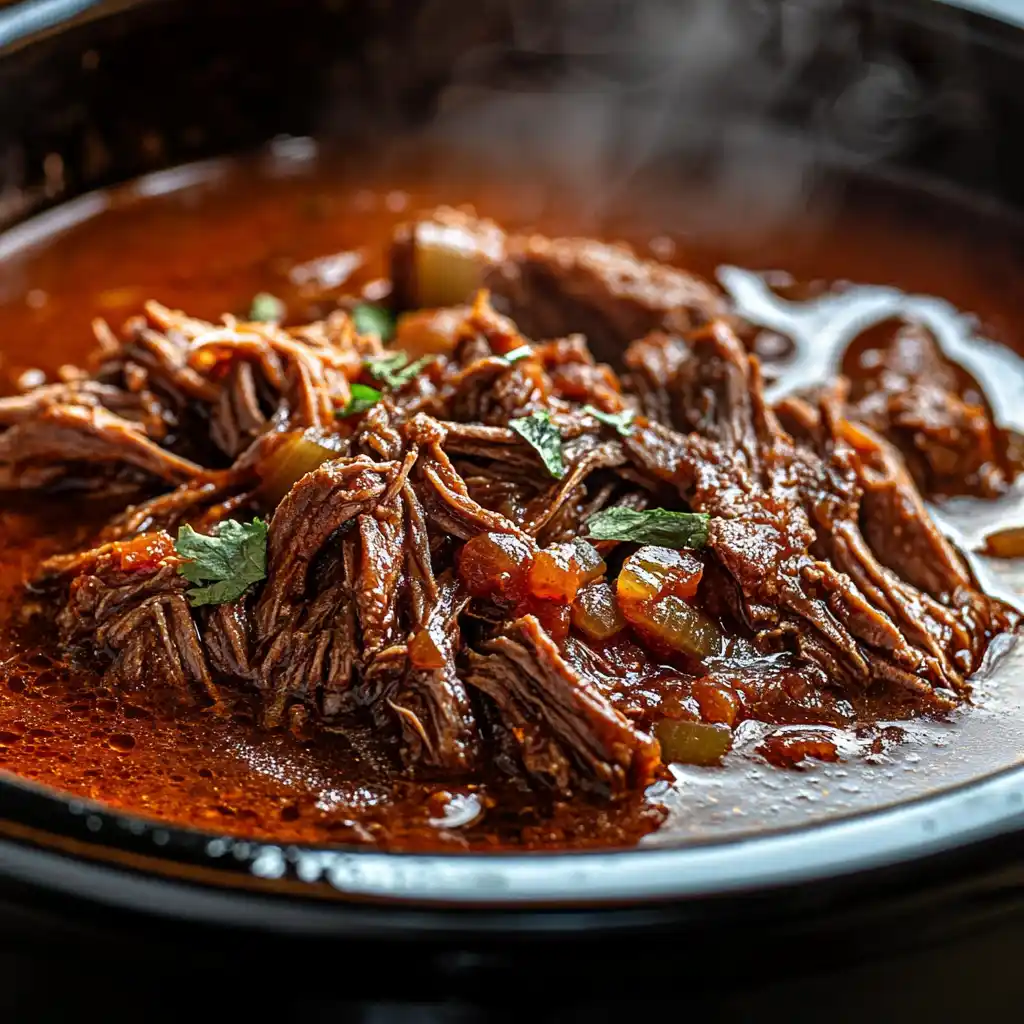Shredded Birria Beef in Crock Pot