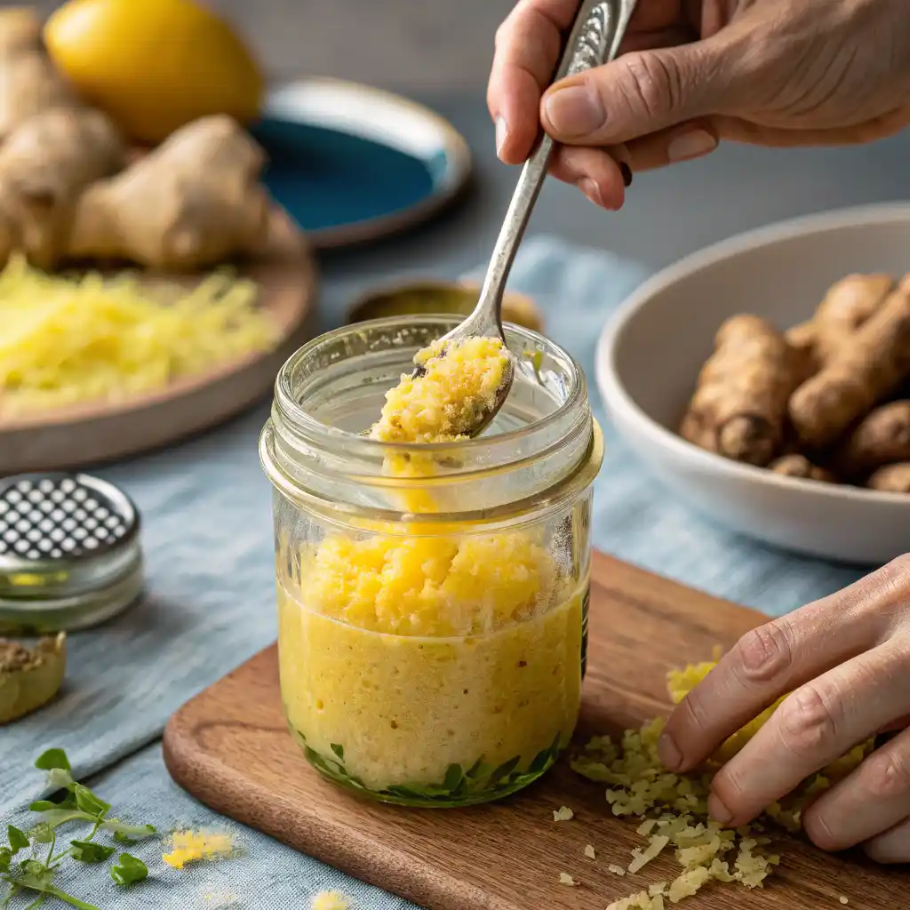 Preparing the Brazilian Mounjaro Recipe in a jar