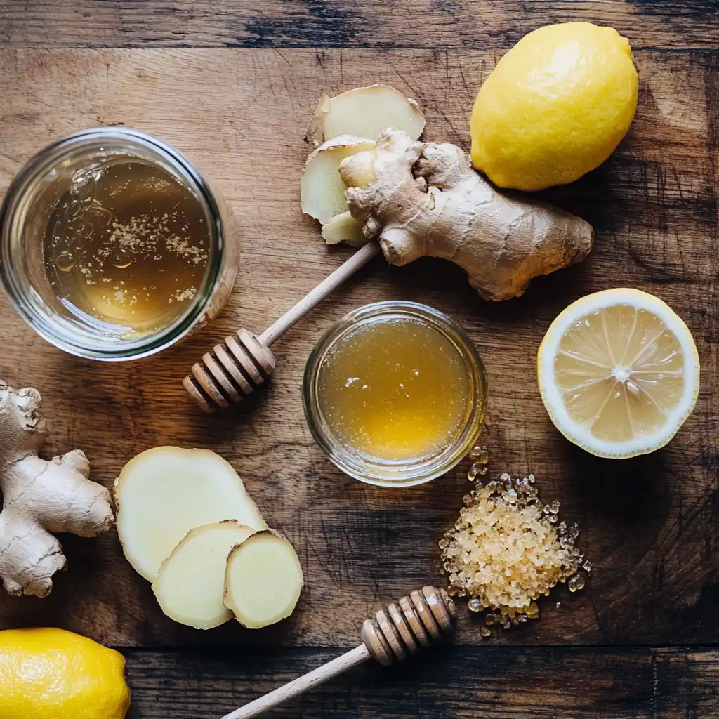 Ingredients used in the Brazilian Mounjaro Recipe laid out on a table