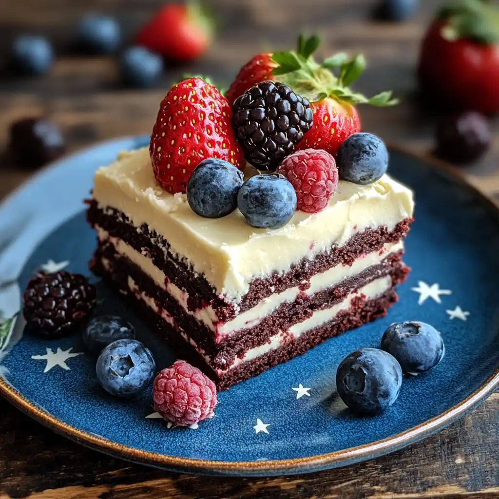 red velvet star spangled brownies
