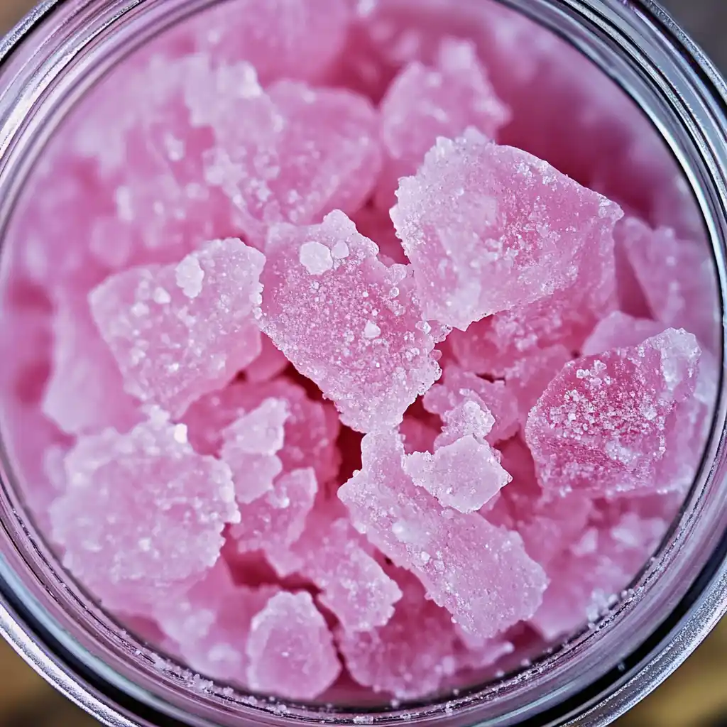 Pink salt crystals for sole water concentrate