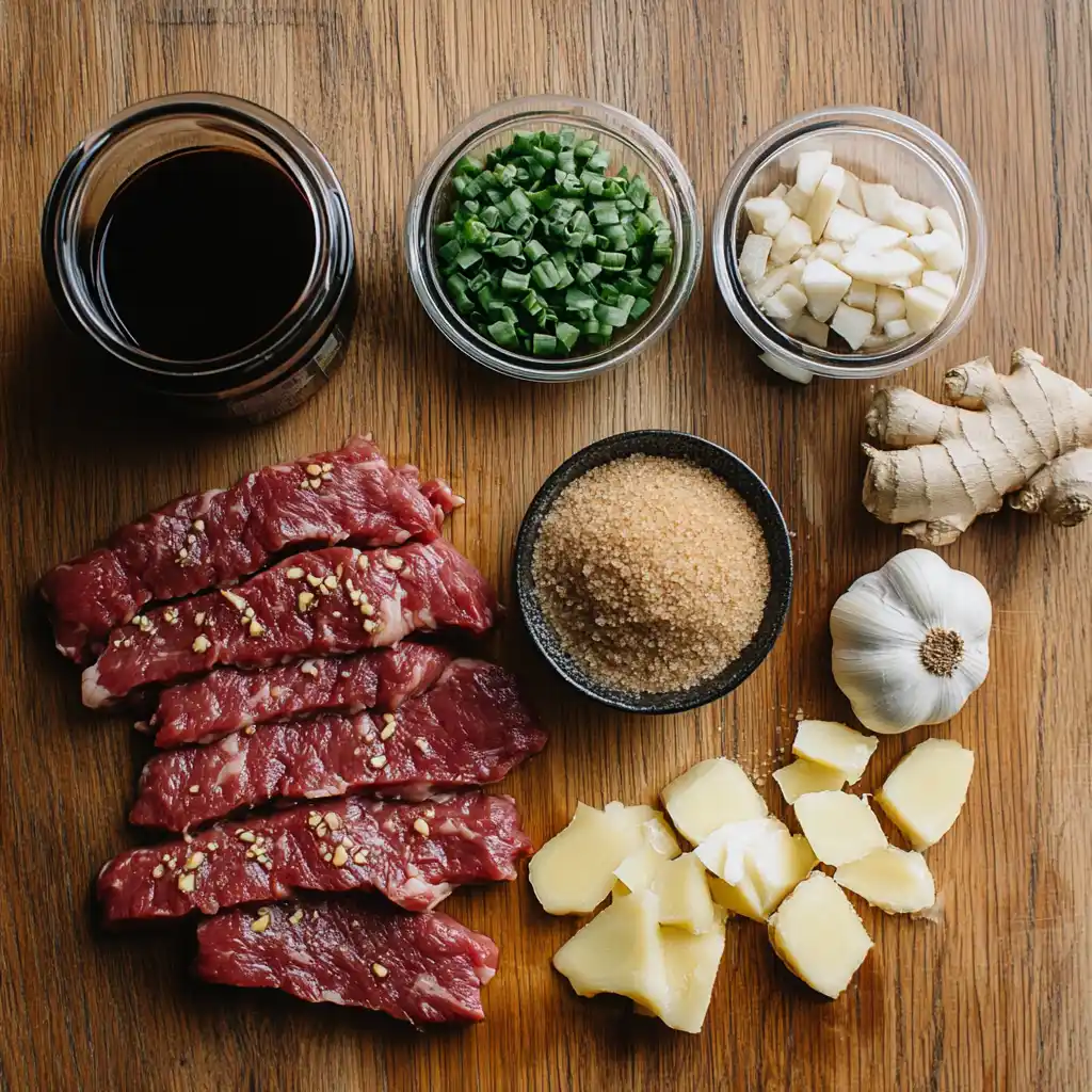Ingredients for Instant Pot Mongolian Beef