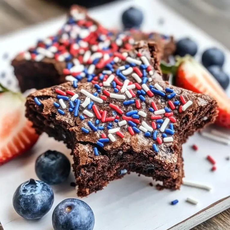 Star spangled brownies decorated for July 4th